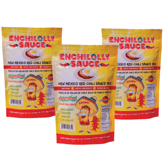 3-Pack Enchilolly Sauce -- New Mexico Red Chile Sauce 4 oz